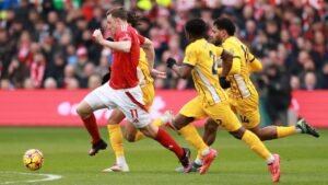 "คริส วูด" แฮตทริก "น็อตติงแฮมฯ" ถล่ม "ไบรจ์ตันฯ" 7-0 ไล่จี้ "ลิเวอร์พูล" 6 แต้ม พรีเมียร์ลีก